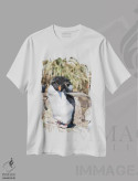 تیشرت سفید طرح دار – تیشرت حیوانات ,subspecies western rockhopper penguin , Falkland Islands.,پنگوئن راک هاپر، زیرگونه غربی راک هاپر، جزایر فالکلند اثر مارتین زویک immage.ir