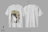 تیشرت سفید طرح دار – تیشرت حیوانات ,subspecies western rockhopper penguin , Falkland Islands.,پنگوئن راک هاپر، زیرگونه غربی راک هاپر، جزایر فالکلند اثر مارتین زویک immage.ir