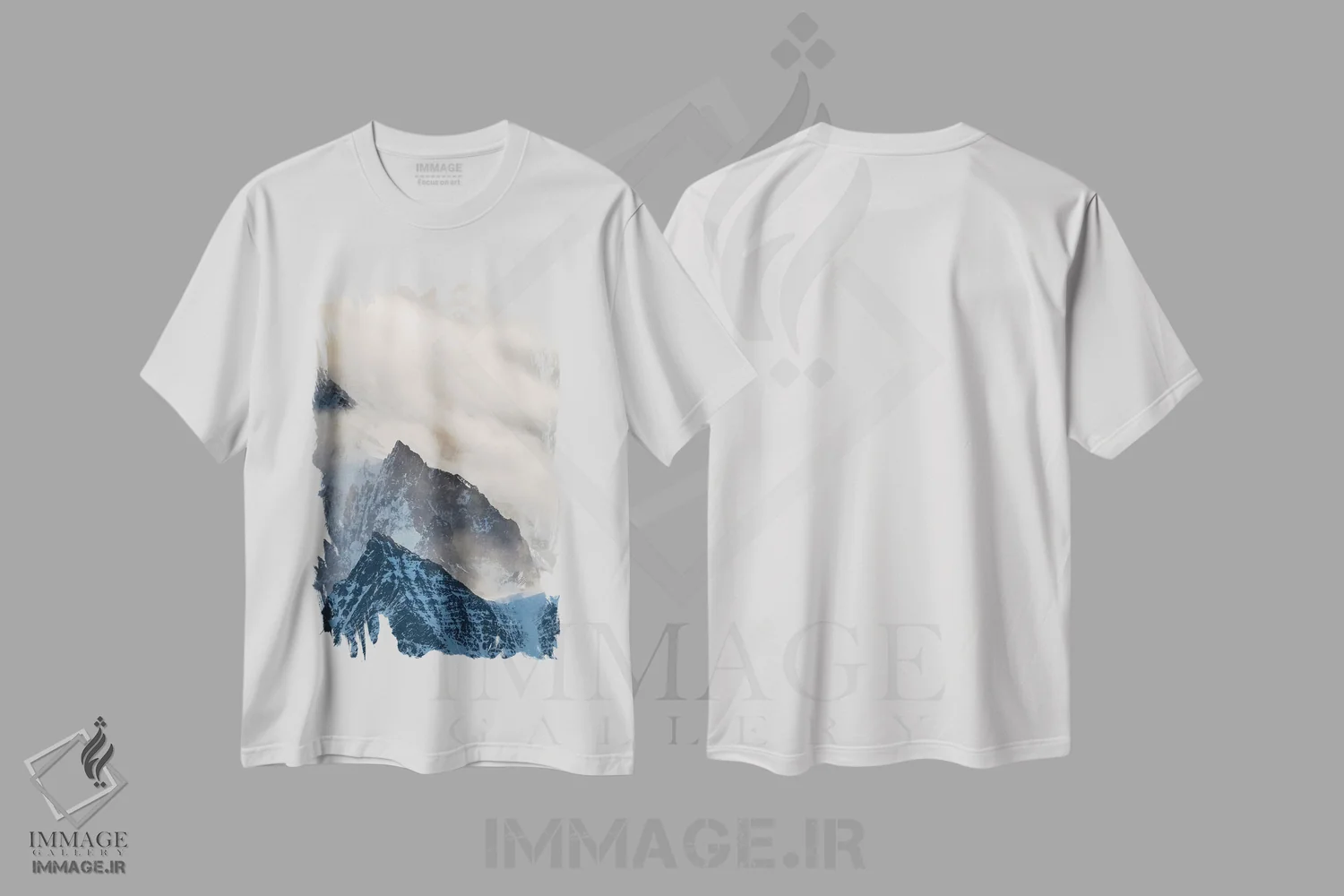 تیشرت سفید طرح دار – تیشرت طبیعت ,ابرهای طوفانی معمولی بر فراز کوه های رشته کوه آلردایس اثر مارتین زویک فروشگاه ایماژ