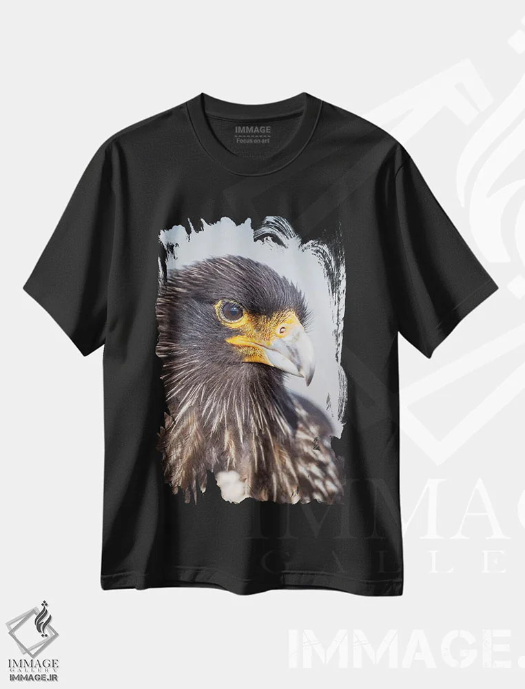 تیشرت مشکی طرح دار – تیشرت طبیعت ,Protected, Endemic To The Falkland Islands.,کاراکارا خط دار بالغ، حفاظت شده، بومی جزایر فالکلند اثر مارتین زویک immage.ir