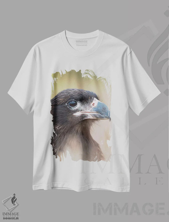 تیشرت سفید طرح دار – تیشرت حیوانات ,Protected, Endemic To The Falkland Islands.,جوجه با پوست روشن معمول در صورت. کره کارای خط خطی یا جانی روک، حفاظت شده و بومی جزایر فالکلند اثر مارتین زویک immage.ir