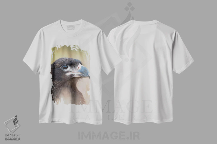 تیشرت سفید طرح دار – تیشرت حیوانات ,Protected, Endemic To The Falkland Islands.,جوجه با پوست روشن معمول در صورت. کره کارای خط خطی یا جانی روک، حفاظت شده و بومی جزایر فالکلند اثر مارتین زویک immage.ir