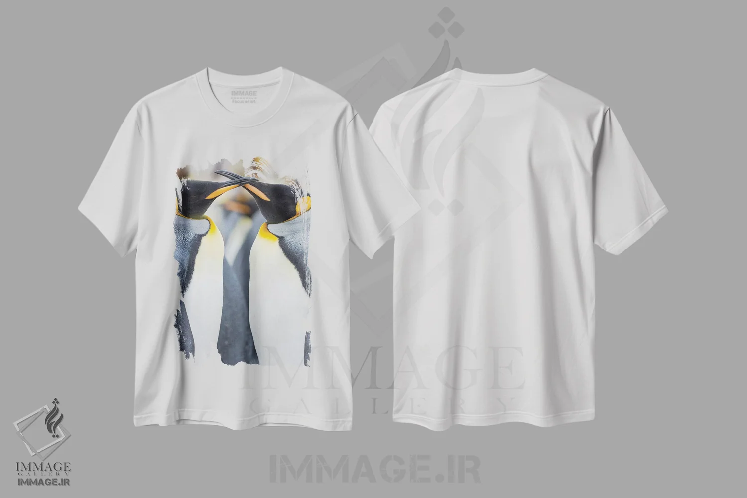 تیشرت سفید طرح دار – تیشرت پنگوئن ,Falkland Islands.,پنگوئن شاه، جزایر فالکلند اثر مارتین زویک فروشگاه ایماژ