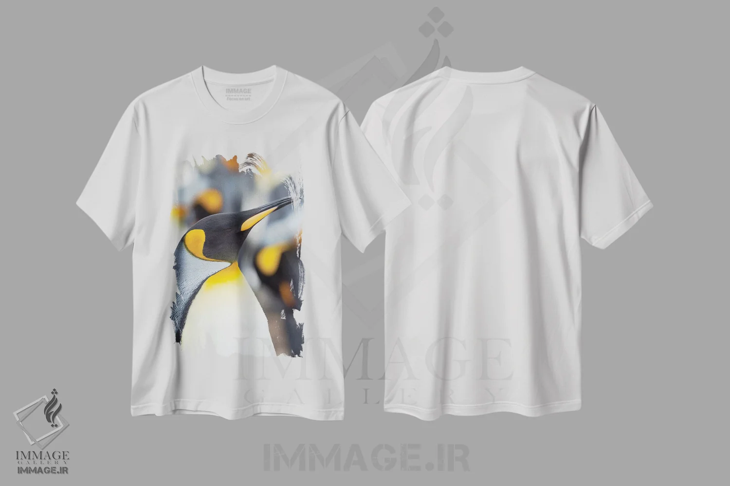 تیشرت سفید طرح دار – تیشرت حیوانات ,Falkland Islands.,پنگوئن شاه، جزایر فالکلند اثر مارتین زویک immage.ir