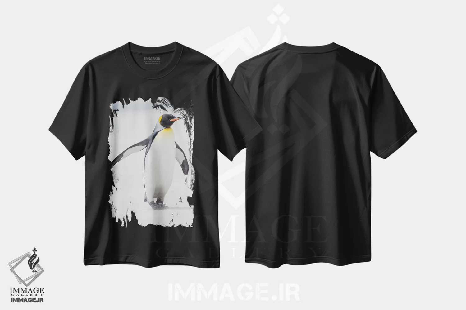 تیشرت مشکی طرح دار – تیشرت پنگوئن ,Falkland Islands.,پنگوئن شاه، جزایر فالکلند اثر مارتین زویک فروشگاه ایماژ