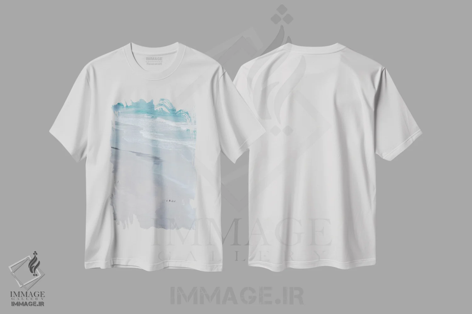 تیشرت سفید طرح دار – تیشرت طبیعت ,Falkland Islands.,گروه پنگوئن های ماژلانی در ساحل خلوت، جزایر فالکلند اثر مارتین زویک immage.ir