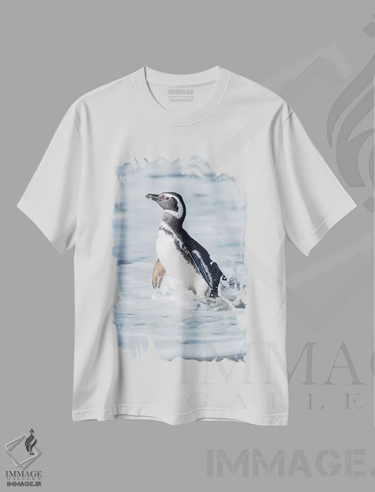 تیشرت سفید طرح دار – تیشرت طبیعت ,Falkland Islands.,پنگوئن ماژلانی، جزایر فالکلند اثر مارتین زویک immage.ir