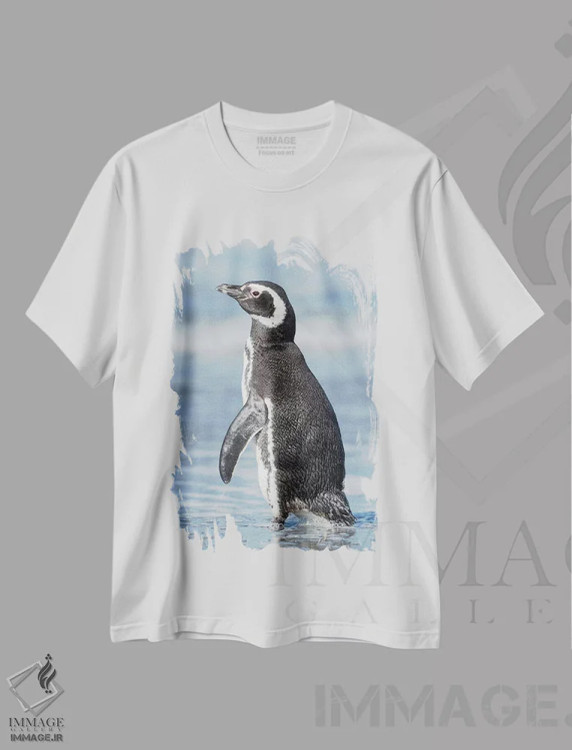 تیشرت سفید طرح دار – تیشرت طبیعت ,Falkland Islands.,پنگوئن ماژلانی، جزایر فالکلند اثر مارتین زویک immage.ir
