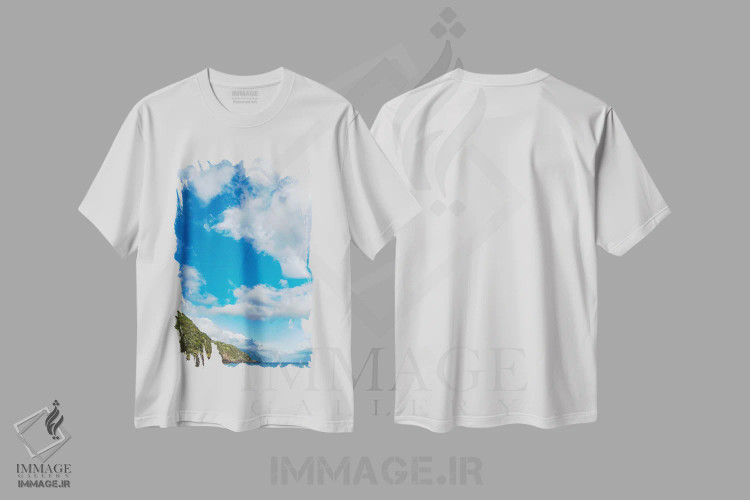 تیشرت سفید طرح دار – تیشرت ساحلی ,View Along The Southern Coast. Sao Jorge Island, Azores, Portugal.,روستای کالتا و چشم انداز سواحل جنوبی، جزیره سائو خورخه، آزور، پرتغال اثر مارتین زویک فروشگاه ایماژ