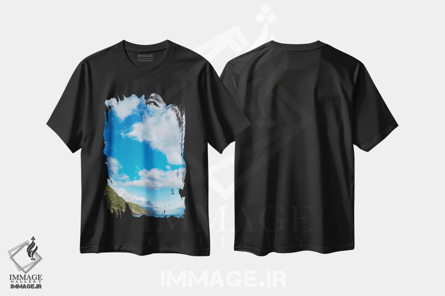 تیشرت مشکی طرح دار – تیشرت ساحلی ,View Along The Southern Coast. Sao Jorge Island, Azores, Portugal.,روستای کالتا و چشم انداز سواحل جنوبی، جزیره سائو خورخه، آزور، پرتغال اثر مارتین زویک immage.ir