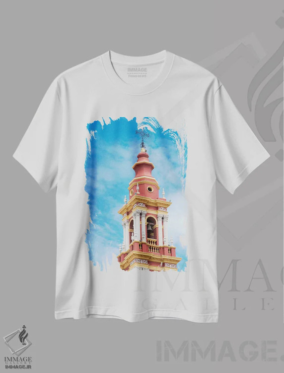 تیشرت سفید طرح دار – تیشرت فرهنگی ,north of Argentina, located in the foothills of the Andes.,کلیسای سن فرانسیسکو. شهر سالتا، شمال آرژانتین، واقع در دامنه های کوه های آند اثر مارتین زویک فروشگاه ایماژ