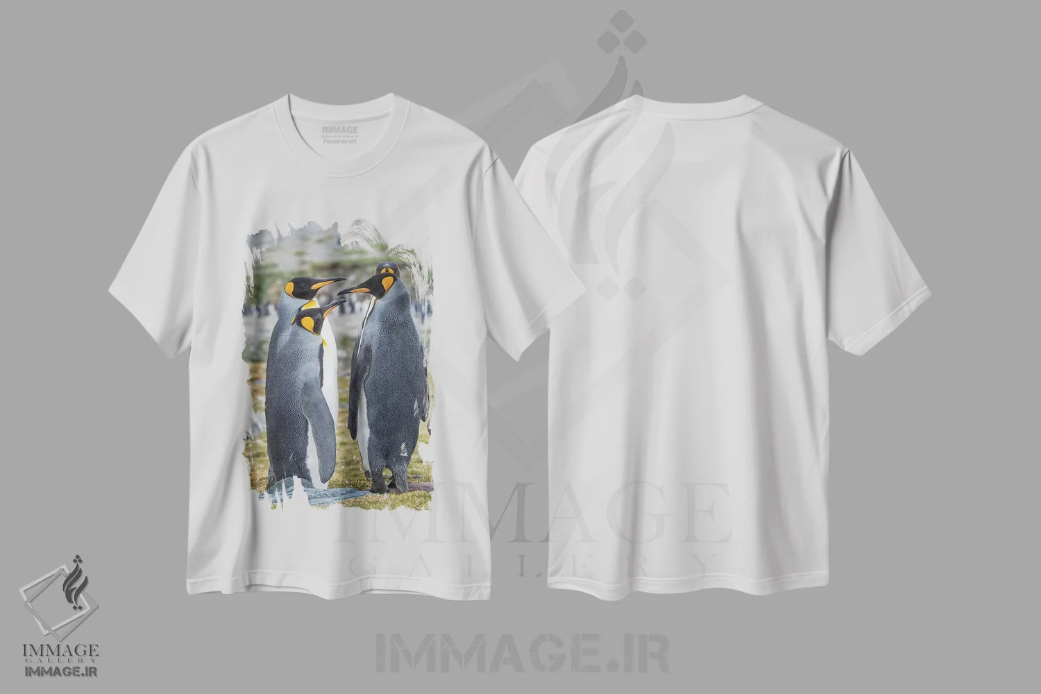 تیشرت سفید طرح دار – تیشرت حیوانات ,کلونی پنگوئن شاهی در خلیج سنت اندروز. رفتار خواستگاری. جزیره جورجیای جنوبی اثر مارتین زویک immage.ir