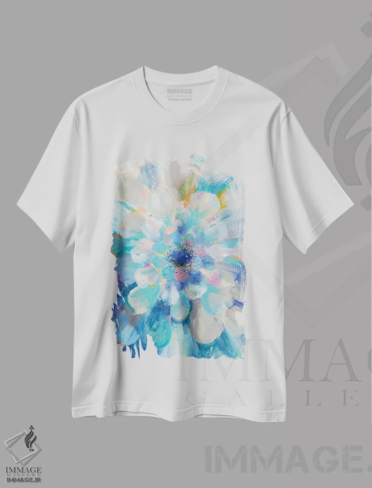 تیشرت سفید طرح دار – تیشرت گلدار ,شدت دو اثر دان هوی نای immage.ir