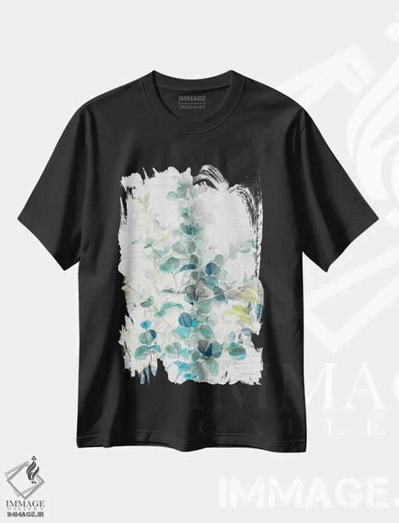تیشرت مشکی طرح دار – تیشرت طبیعت ,اکالیپتوس اثر دان هوی نای immage.ir