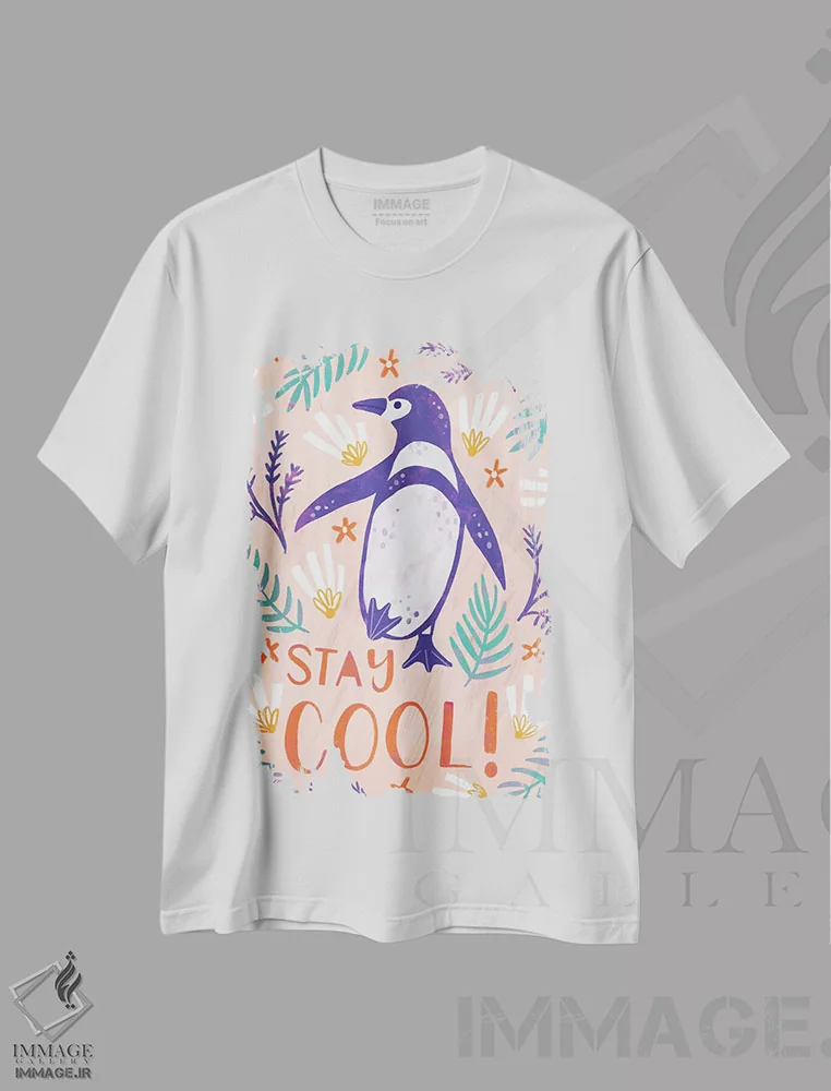 تیشرت سفید طرح دار – تیشرت کودکانه ,اقیانوس رنگین کمانی کودکانه اثر ناتالی مایلز فروشگاه ایماژ