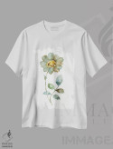 تیشرت سفید طرح دار – تیشرت گل ,گلبرگ ساده یک اثر نان فروشگاه ایماژ