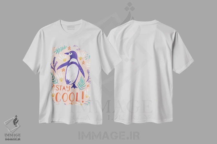 تیشرت سفید طرح دار – تیشرت کودکانه ,اقیانوس رنگین کمانی کودکانه اثر ناتالی مایلز فروشگاه ایماژ