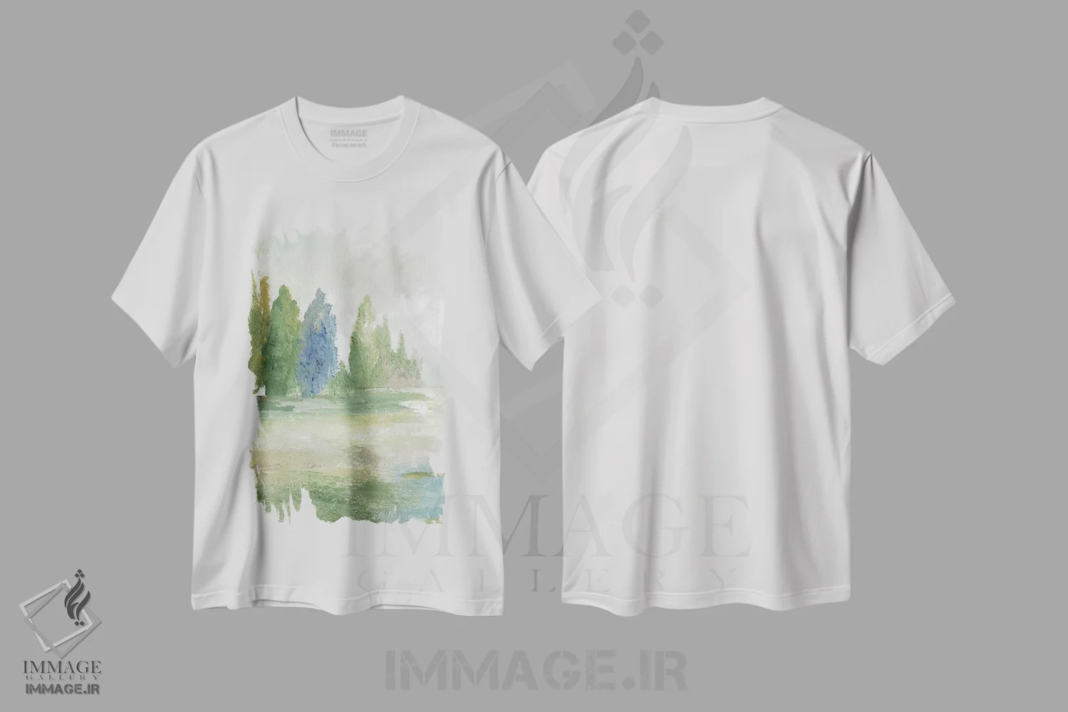 تیشرت سفید طرح دار – تیشرت طبیعت ,دره جواهرگون یک اثر نان فروشگاه ایماژ