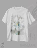 تیشرت سفید طرح دار – تیشرت مینیمال ,گل ساده I اثر نان immage.ir