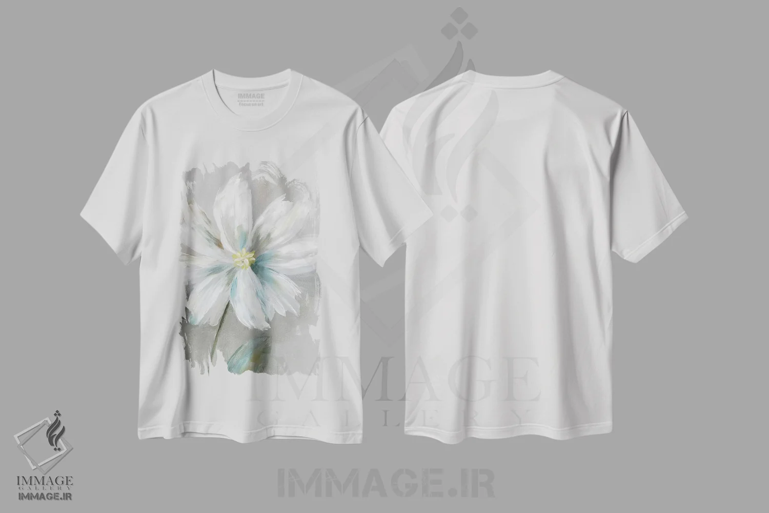 تیشرت سفید طرح دار – تیشرت مینیمال ,گل ساده I اثر نان immage.ir