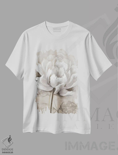 تیشرت سفید طرح دار – تیشرت هنری ,سفید ملایم I اثر نان فروشگاه ایماژ