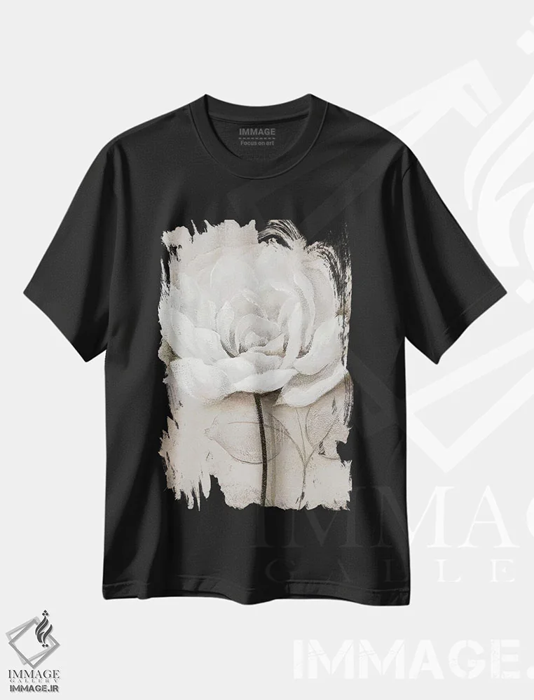 تیشرت مشکی طرح دار – تیشرت گلدار ,سفید ملایم III اثر نان immage.ir