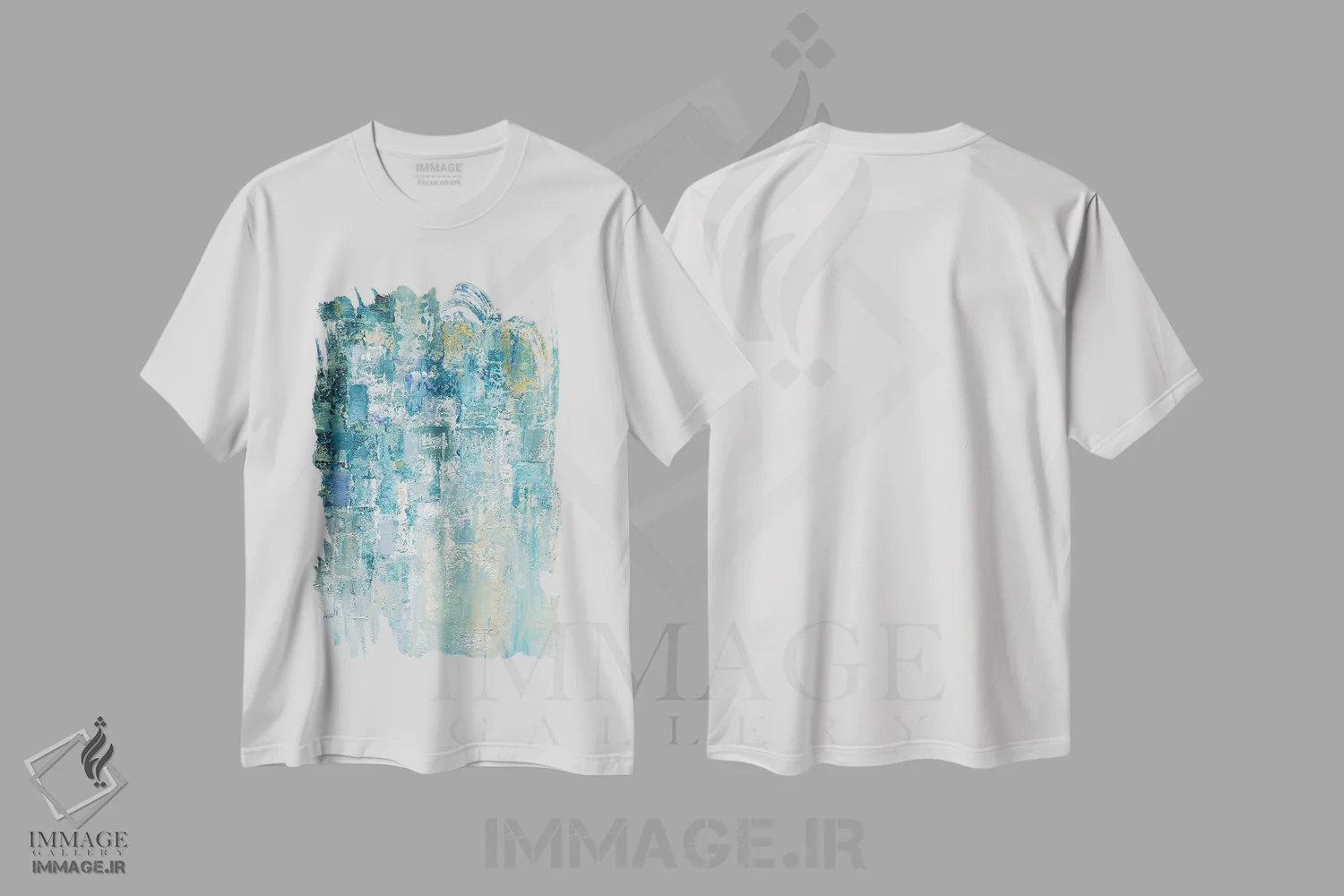 تیشرت سفید طرح دار – تیشرت مینیمال ,جزئیاتی از باران محبوبم II اثر نان فروشگاه ایماژ