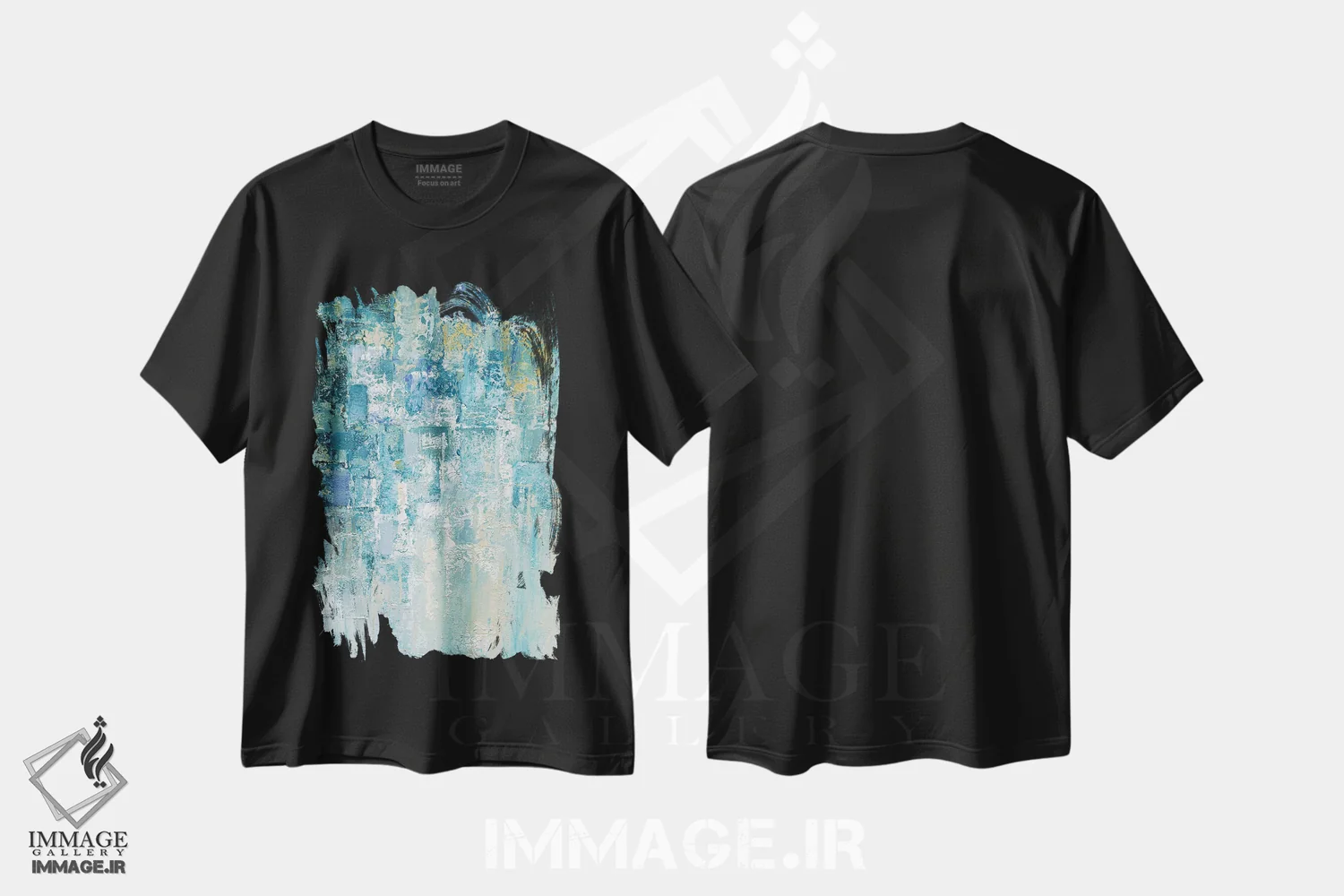 تیشرت مشکی طرح دار – تیشرت مینیمال ,جزئیاتی از باران محبوبم II اثر نان immage.ir