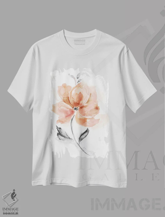 تیشرت سفید طرح دار – تیشرت هنری ,احساس نرم I اثر نان فروشگاه ایماژ