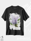 تیشرت مشکی طرح دار – تیشرت بهاری ,رمانس یاس بنفش II اثر نان فروشگاه ایماژ