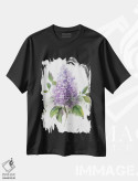 تیشرت مشکی طرح دار – تیشرت گل ها ,رمانس یاس بنفش I اثر نان immage.ir