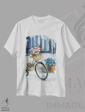 تیشرت سفید طرح دار – تیشرت گرافیکی ,سواری تابستانی II اثر نان immage.ir