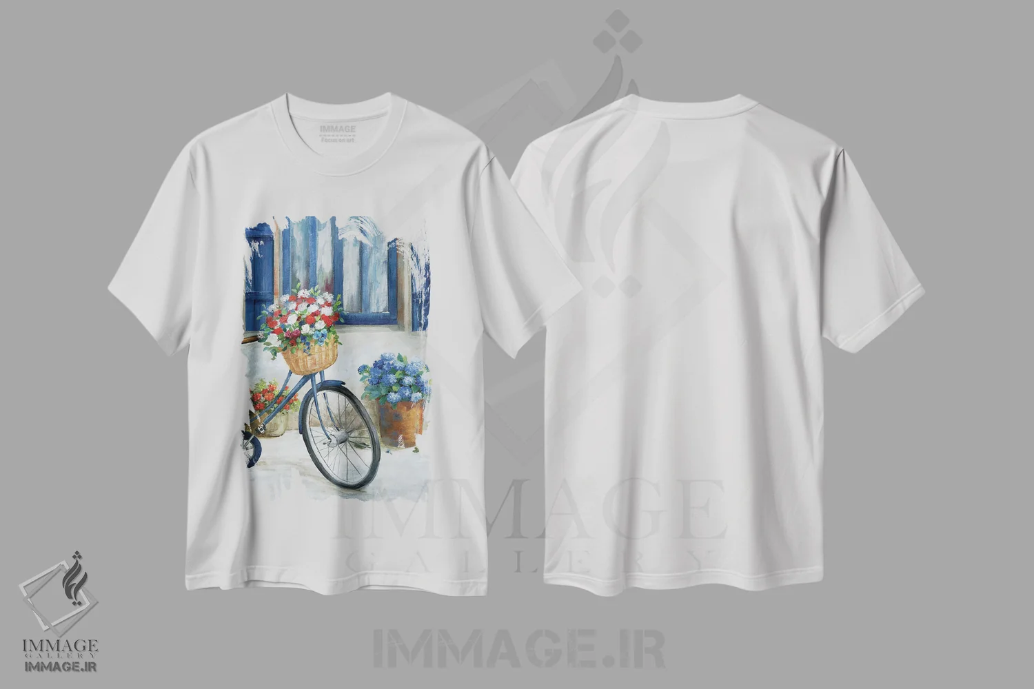 تیشرت سفید طرح دار – تیشرت گرافیکی ,سواری تابستانی II اثر نان immage.ir