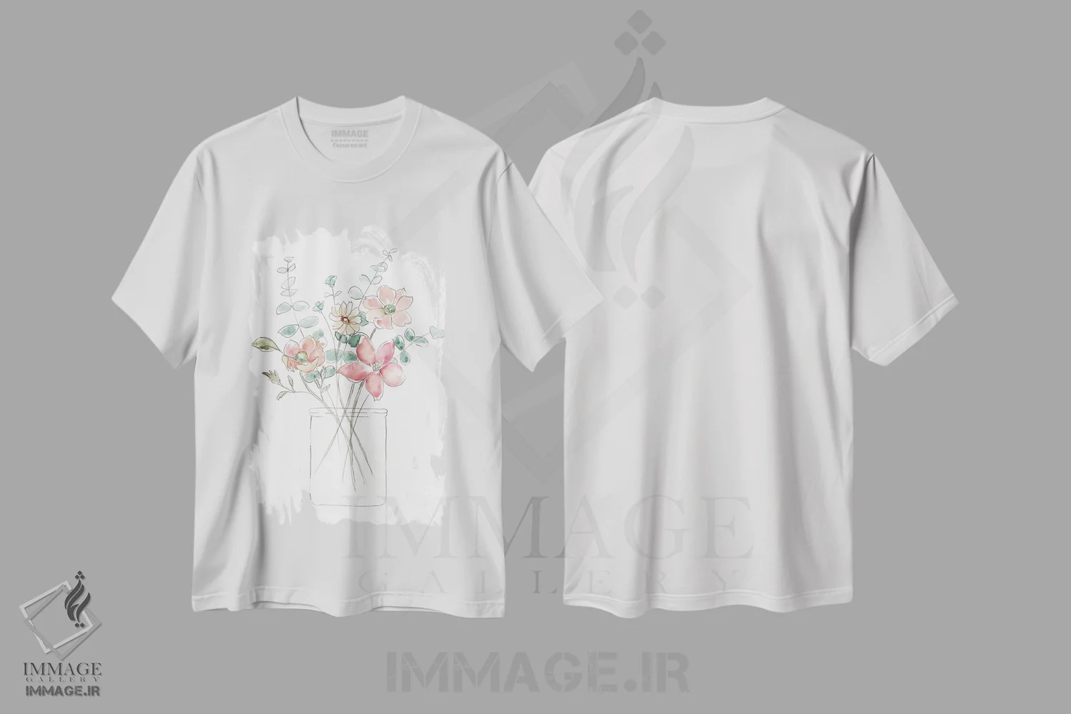 تیشرت سفید طرح دار – تیشرت فانتزی ,گل های وحشی خیال انگیز I اثر نان فروشگاه ایماژ