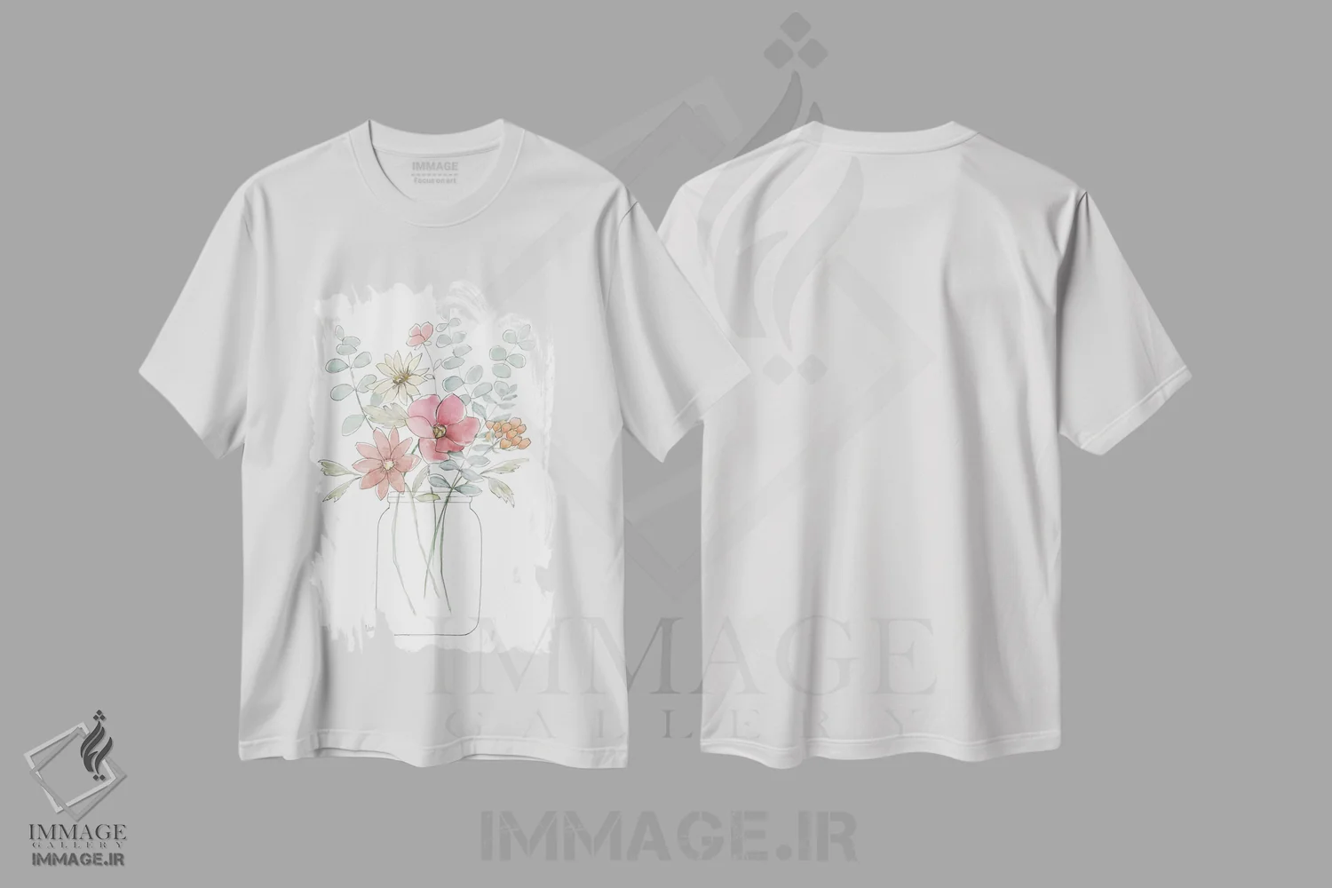 تیشرت سفید طرح دار – تیشرت گلدار ,گل های وحشی خیال انگیز II اثر نان immage.ir