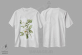 تیشرت سفید طرح دار – تیشرت مینیمال ,صبح ماگنولیا II اثر نان فروشگاه ایماژ