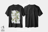 تیشرت مشکی طرح دار – تیشرت مینیمال ,صبح ماگنولیا II اثر نان immage.ir