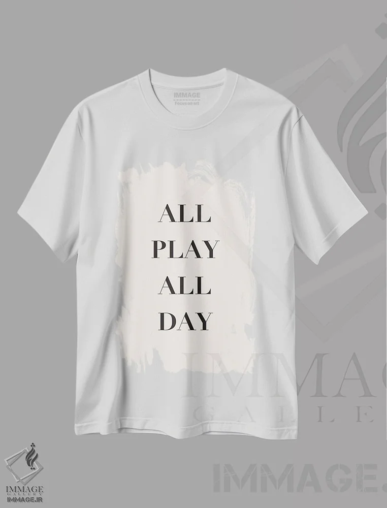 تیشرت سفید طرح دار – تیشرت اسپرت ,همه بازی، تمام روز اثر نیکول باسک immage.ir