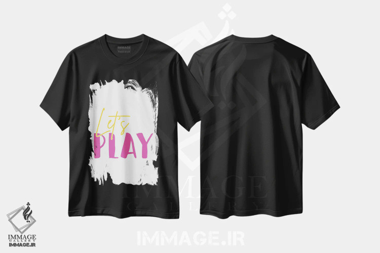 تیشرت مشکی طرح دار – تیشرت فانتزی ,بیایید بازی کنیم اثر نیکول باسک فروشگاه ایماژ