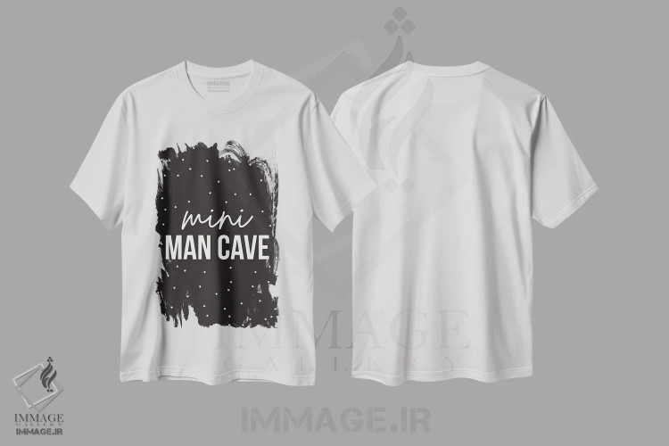 تیشرت سفید طرح دار – تیشرت اسپرت ,غار مردانه کوچک اثر نیکول باسک فروشگاه ایماژ