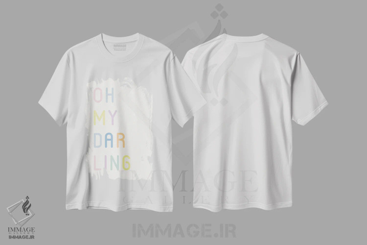 تیشرت سفید طرح دار – تیشرت مینیمال ,آه عزیز من اثر نیکول باسک فروشگاه ایماژ