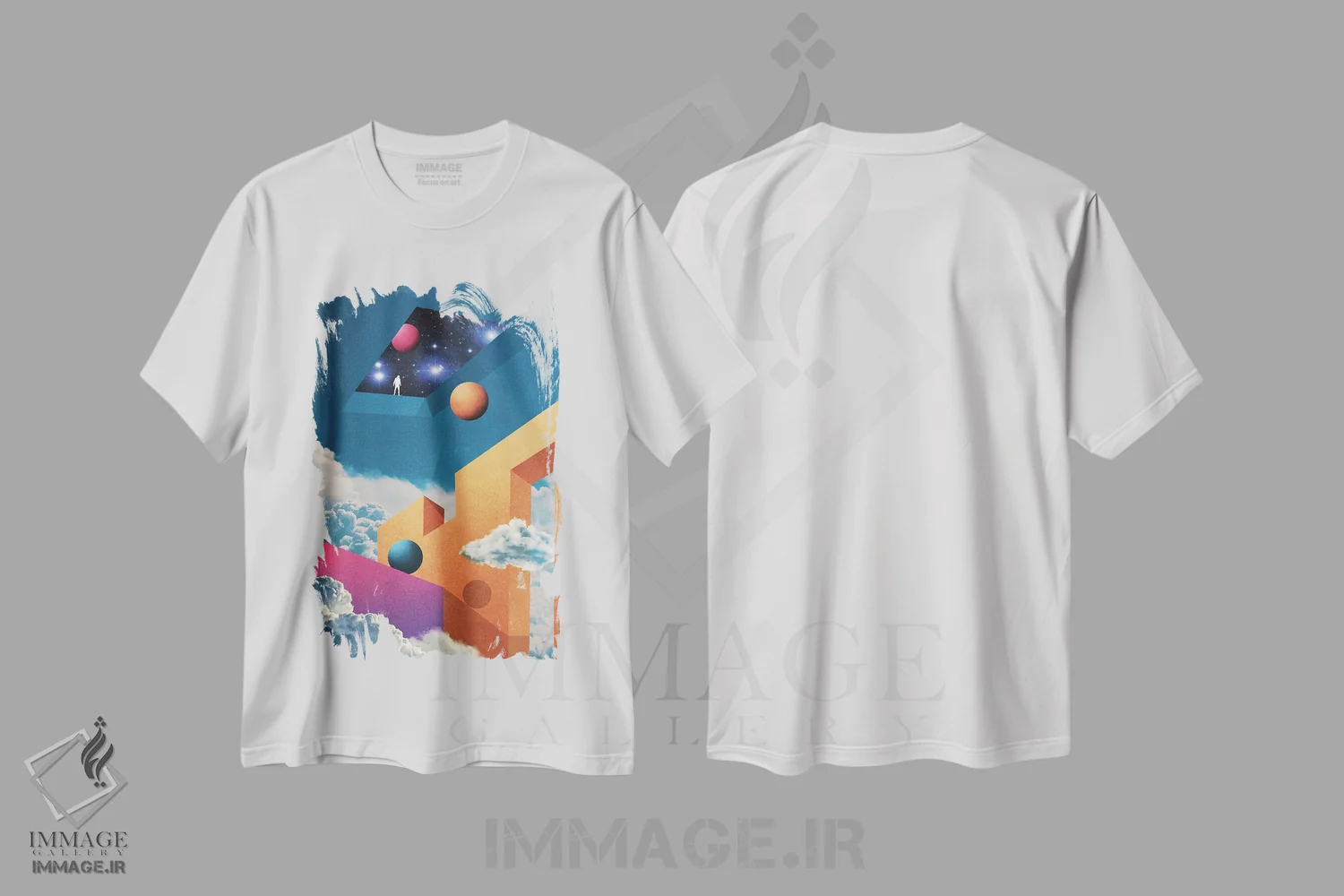 تیشرت سفید طرح دار – تیشرت فانتزی ,جهان موازی اثر نیبرا ویژوالز immage.ir