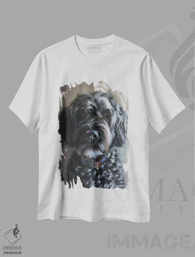 تیشرت سفید طرح دار – تیشرت حیوانات ,پورتی اثر ناتالی آیاس فروشگاه ایماژ