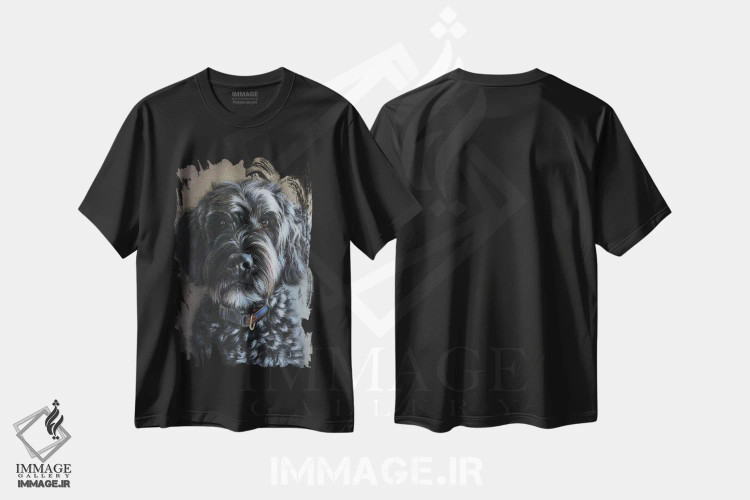 تیشرت مشکی طرح دار – تیشرت حیوانات ,پورتی اثر ناتالی آیاس immage.ir