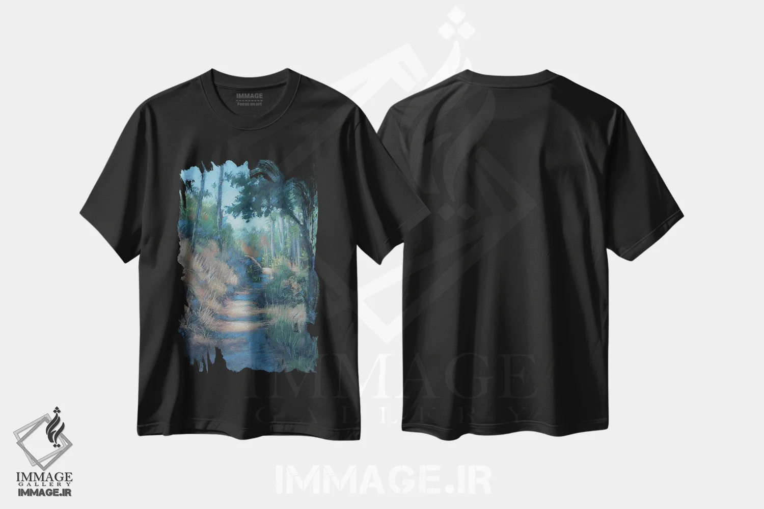تیشرت مشکی طرح دار – تیشرت طبیعت ,مسیر اثر ناتالی آیاس immage.ir