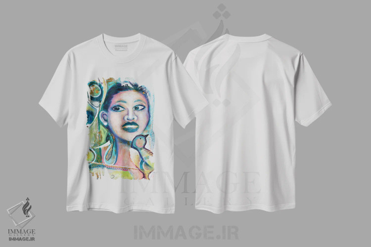 تیشرت سفید طرح دار – تیشرت هنری ,آزادی اثر نیکول کولی immage.ir