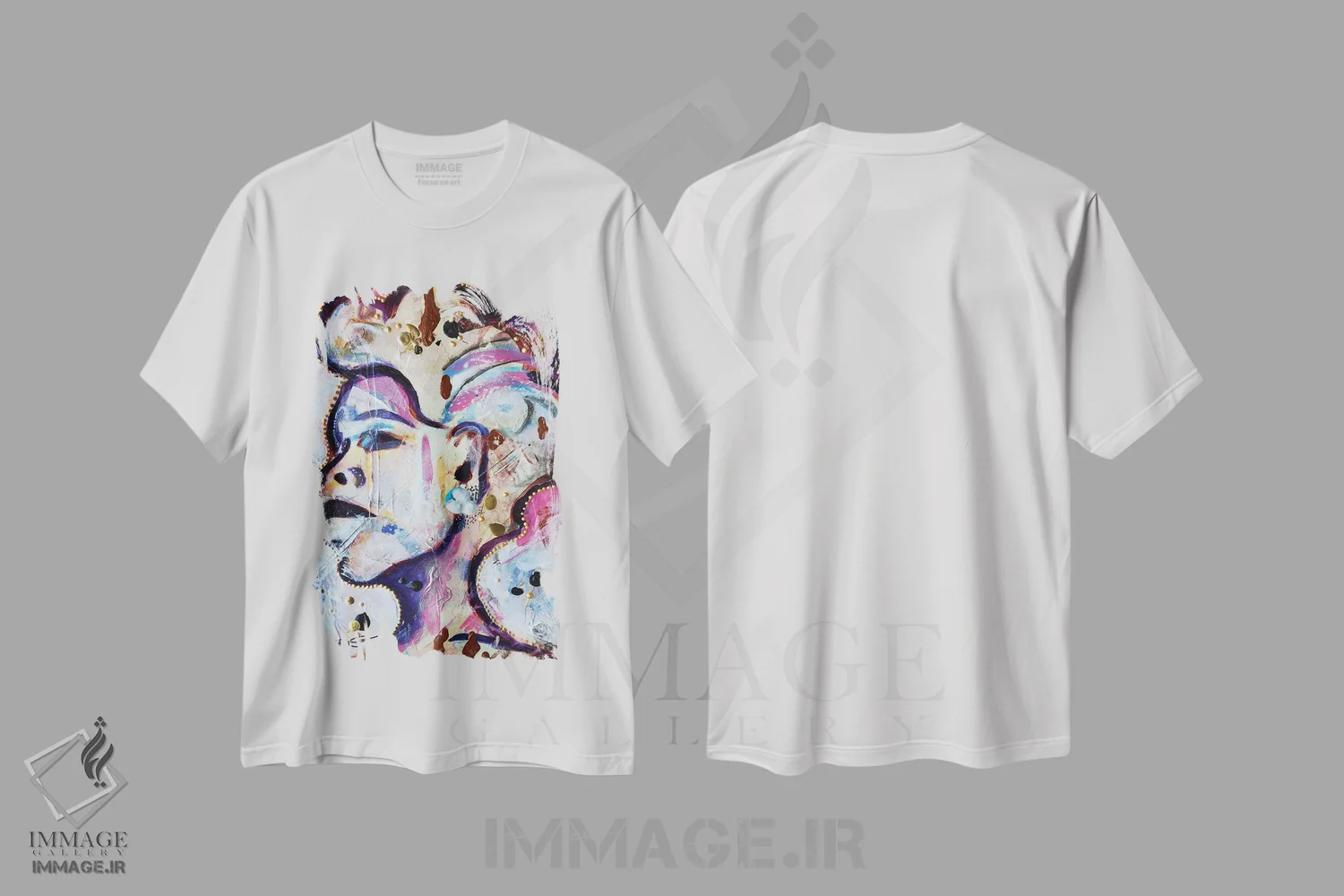 تیشرت سفید طرح دار – تیشرت زنانه ,او یک زن است اثر نیکول کولی immage.ir