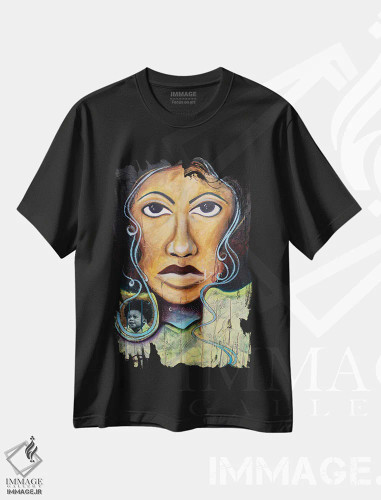 تیشرت مشکی طرح دار – تیشرت طبیعت ,مادر طبیعت اثر نیکول کولی فروشگاه ایماژ