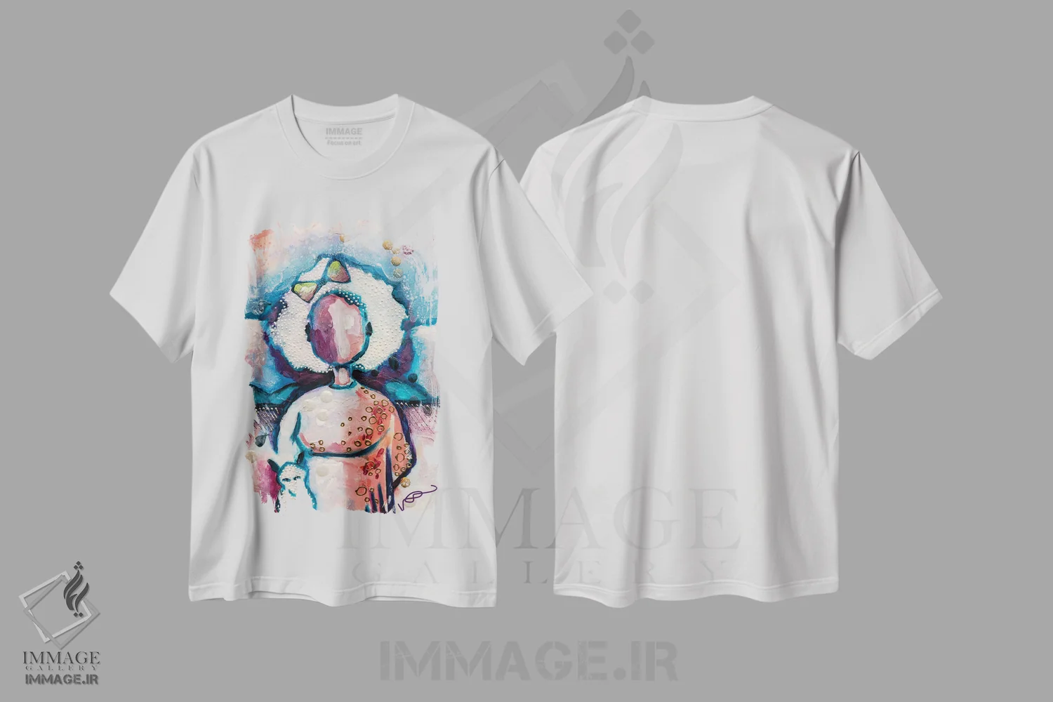 تیشرت سفید طرح دار – تیشرت هنری ,فرزند گرانبهای من اثر نیکول کولی فروشگاه ایماژ