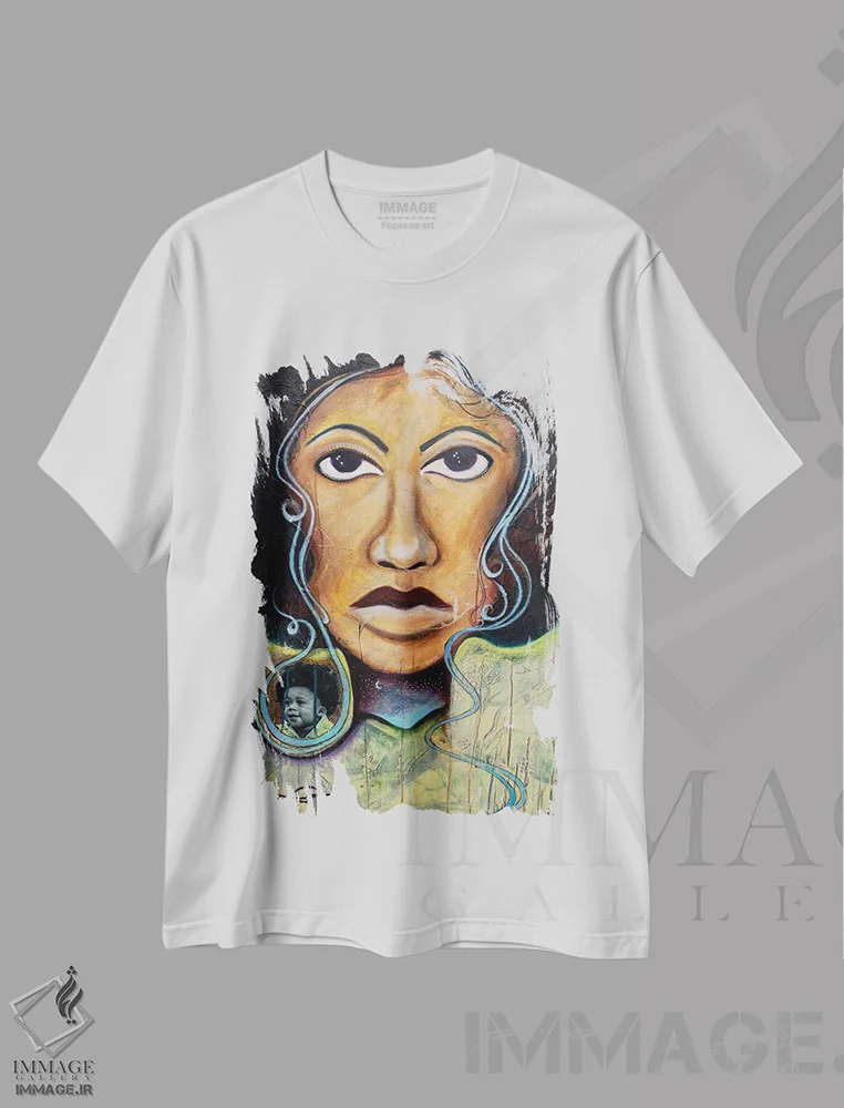 تیشرت سفید طرح دار – تیشرت طبیعت ,مادر طبیعت اثر نیکول کولی immage.ir